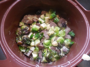 Beef tongue and sprouts
